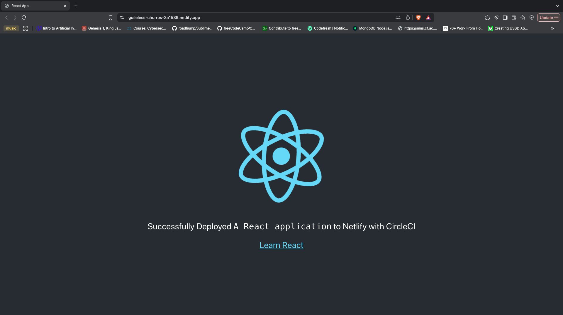 Application live - Netlify