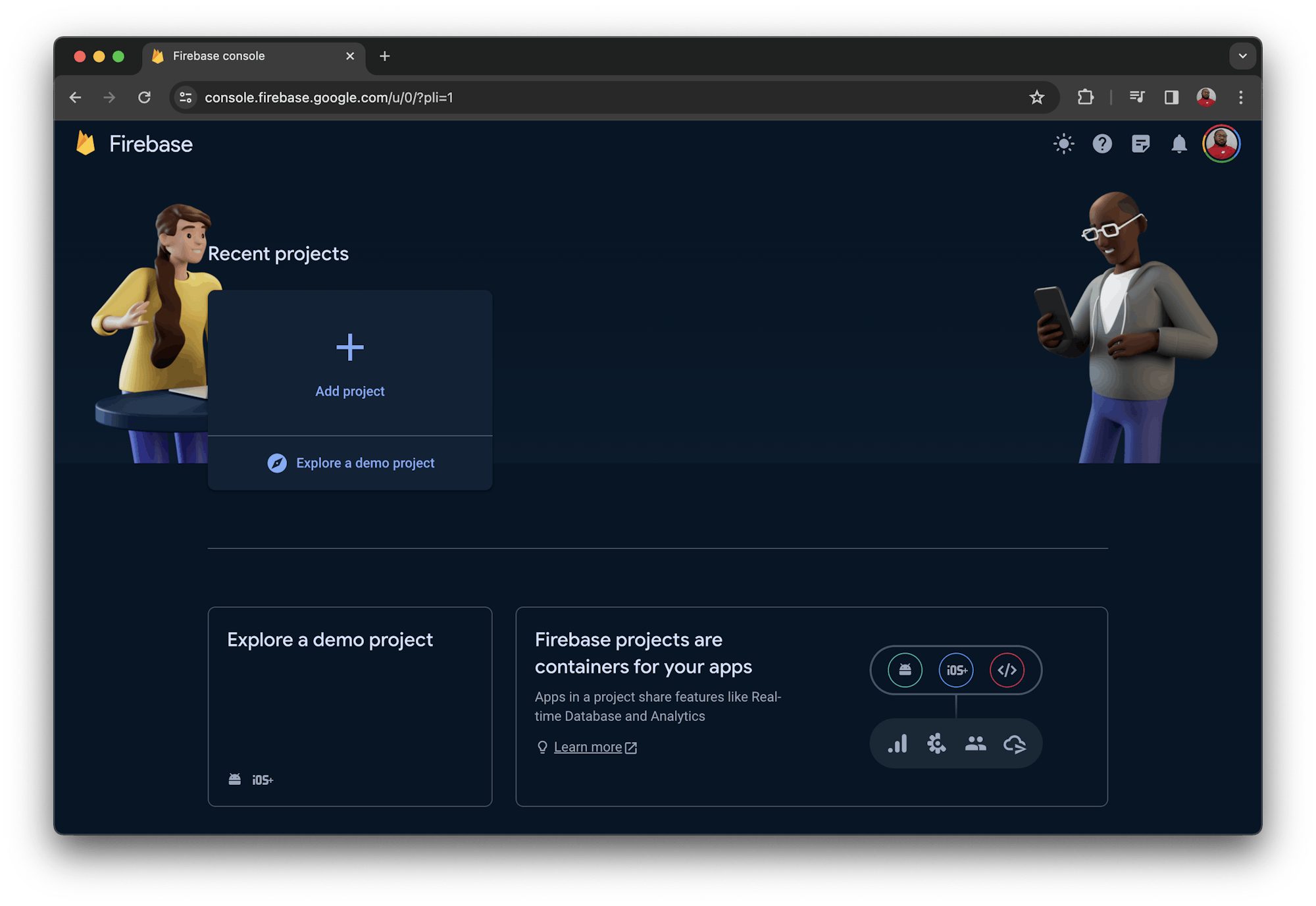 Create a Firebase project