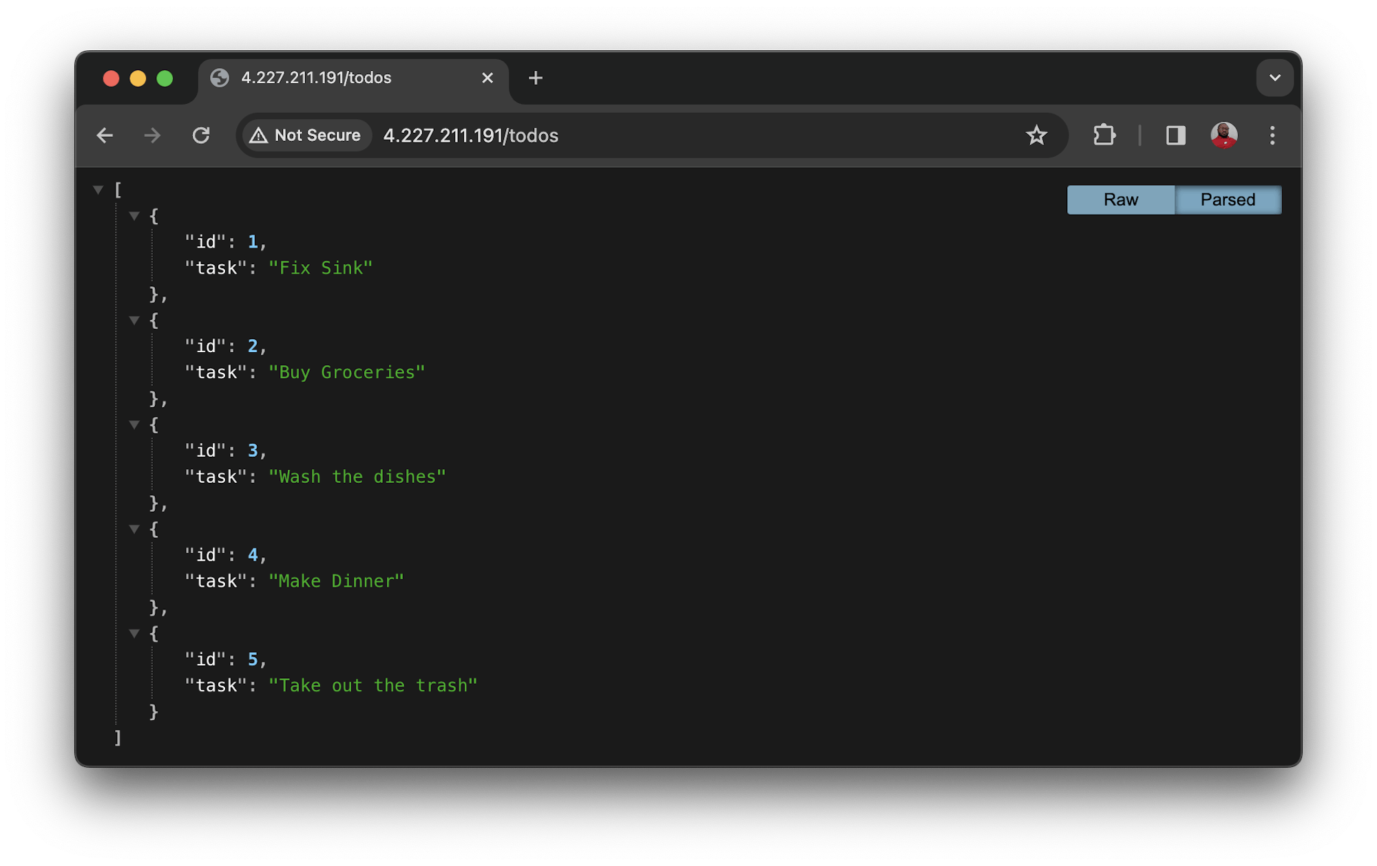Todos updated - browser