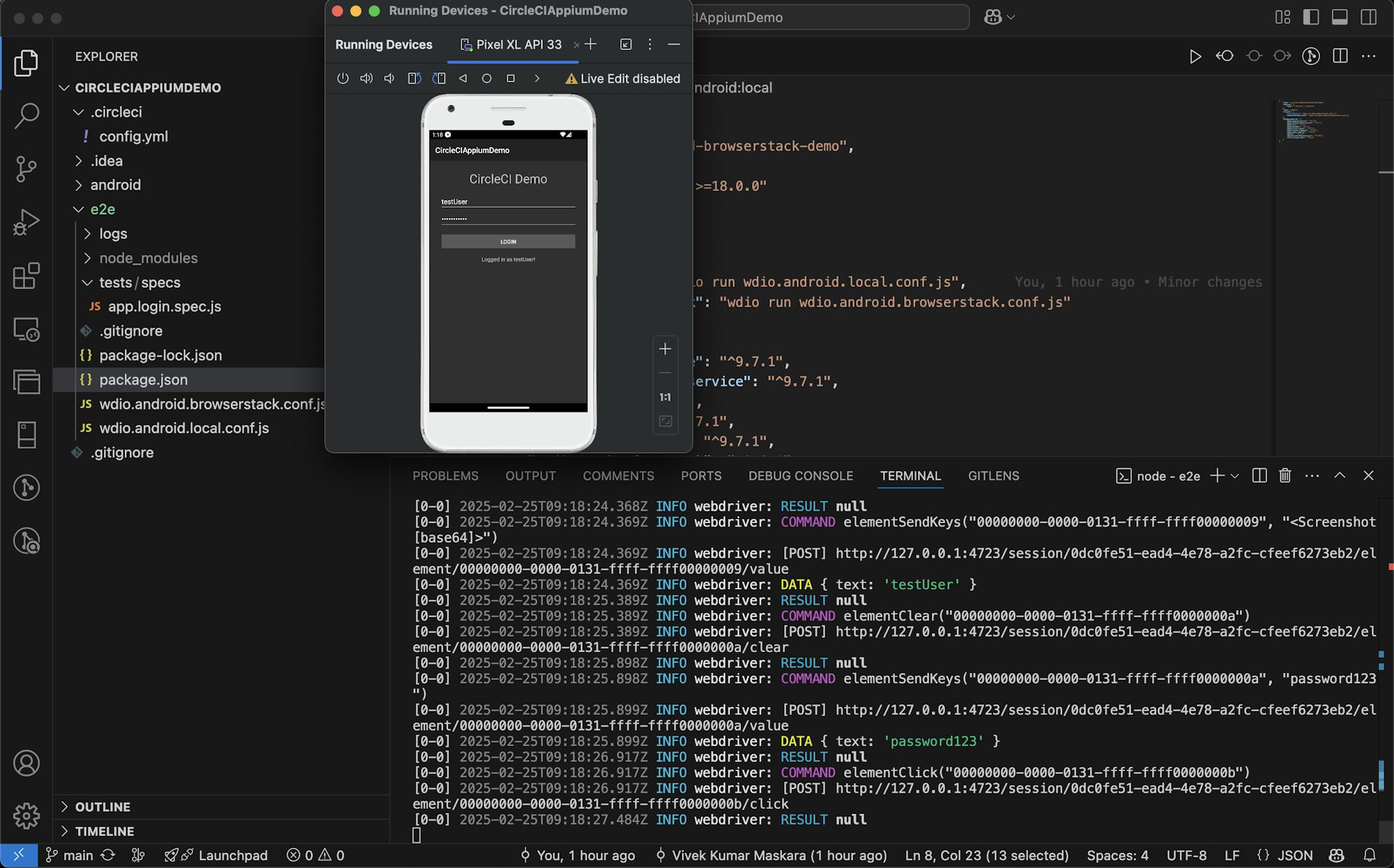 Running tests locally on emulators