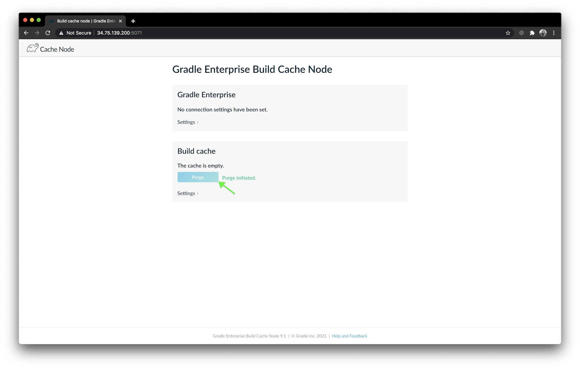 Build Cache Node Purge