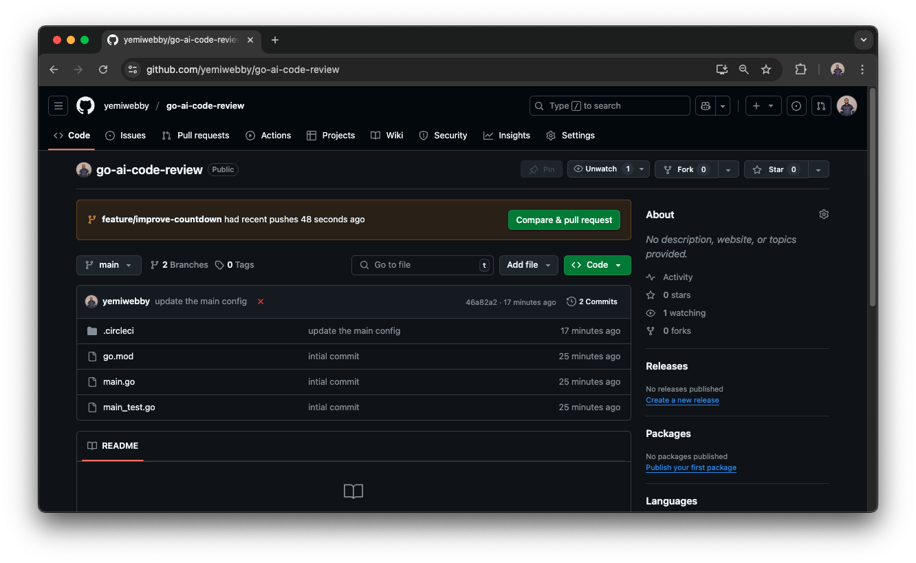 Compare and pull request