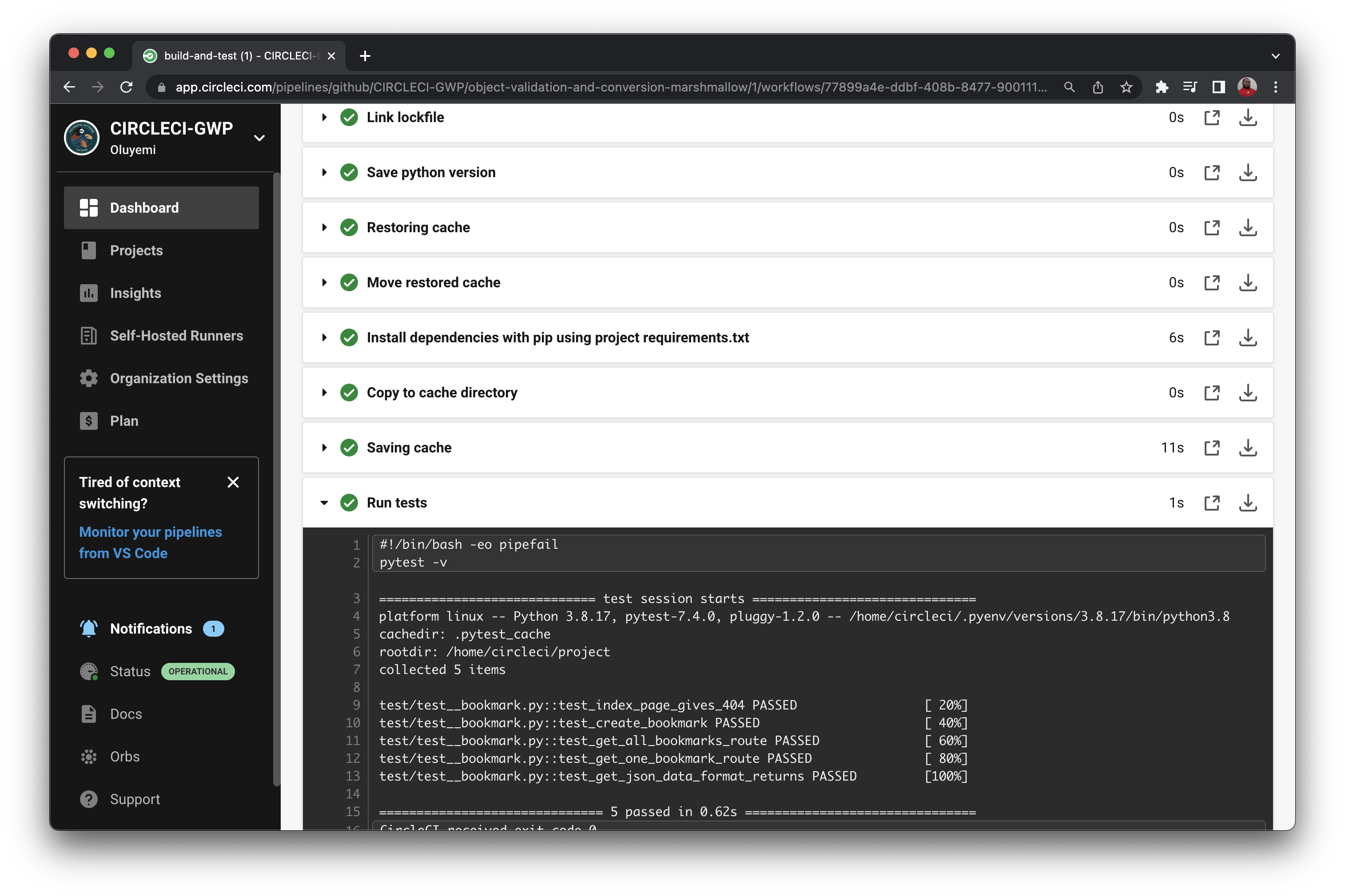 Object validation and conversion with Marshmallow in Python CircleCI