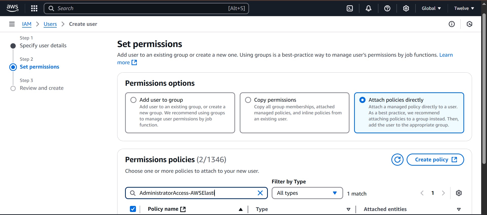 Set permissions