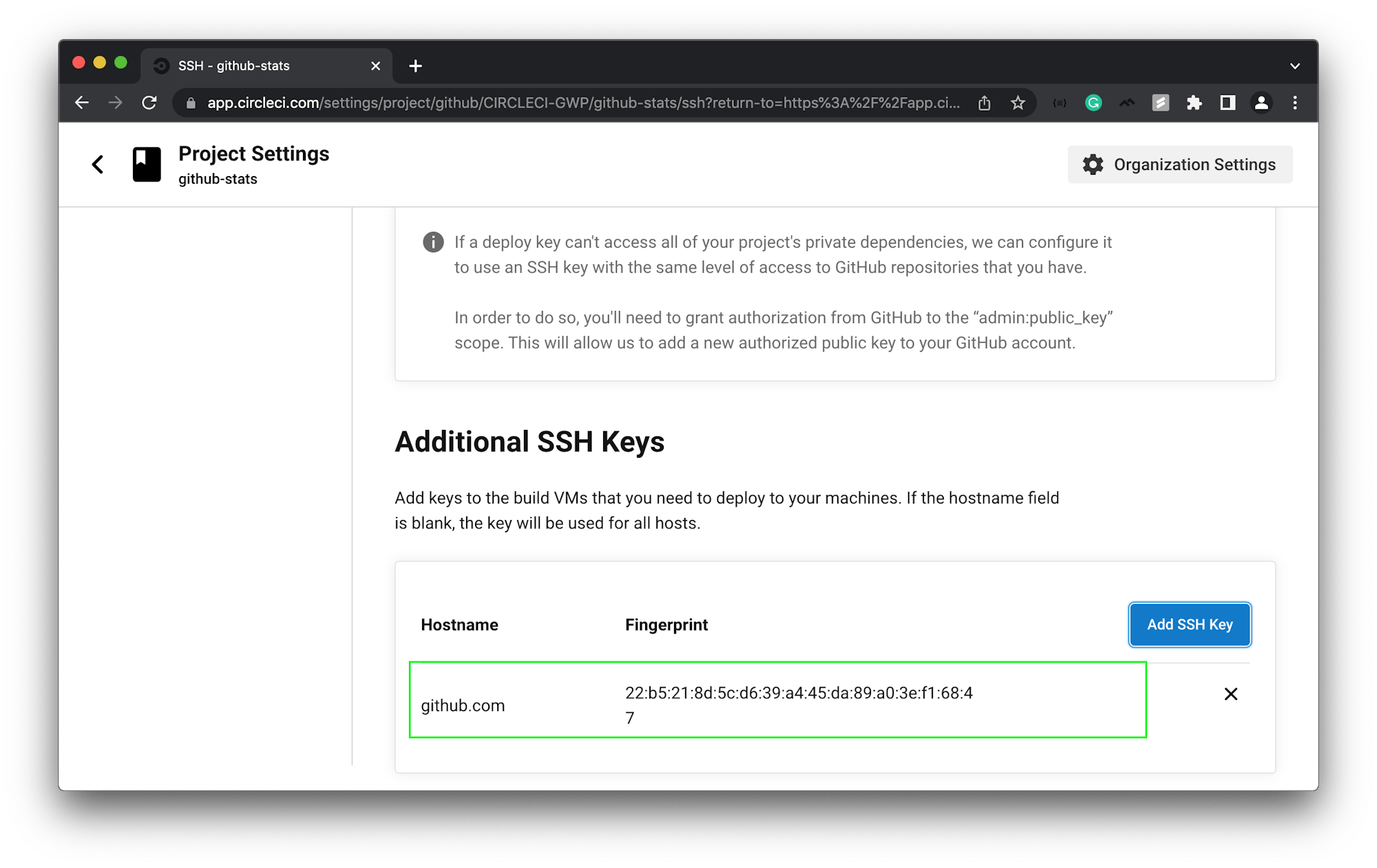 SSH keys
