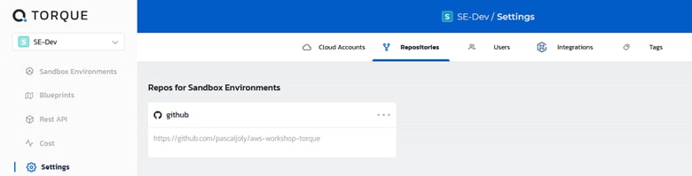 Adding a blueprint repository in the Torque UI