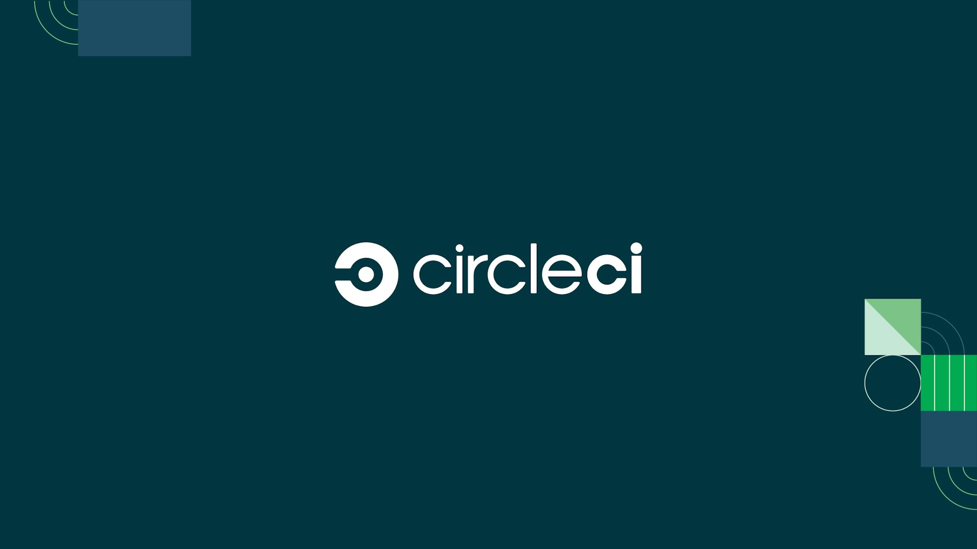 CircleCI logo against a gray and green background.