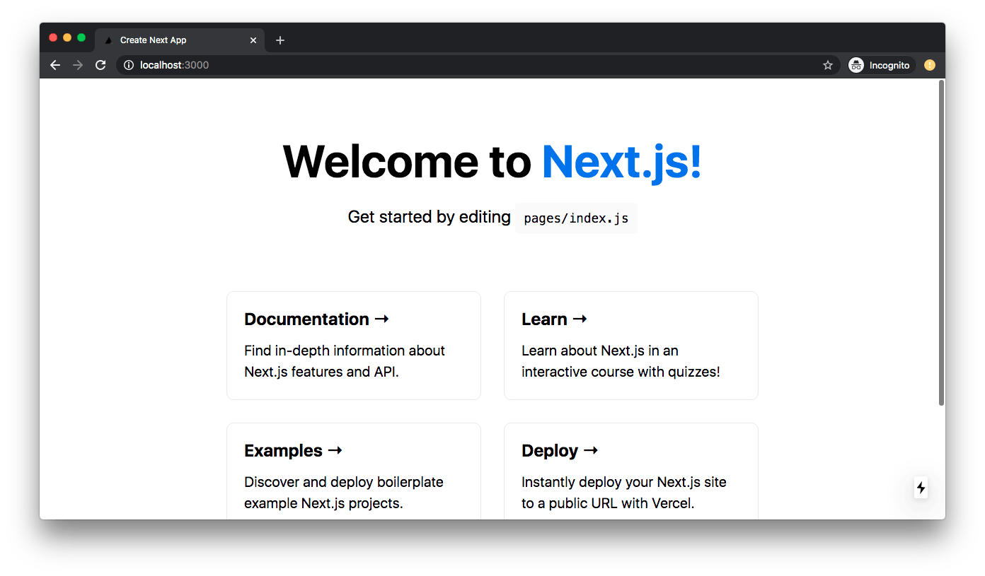 新規ローカルアプリ - Next.js