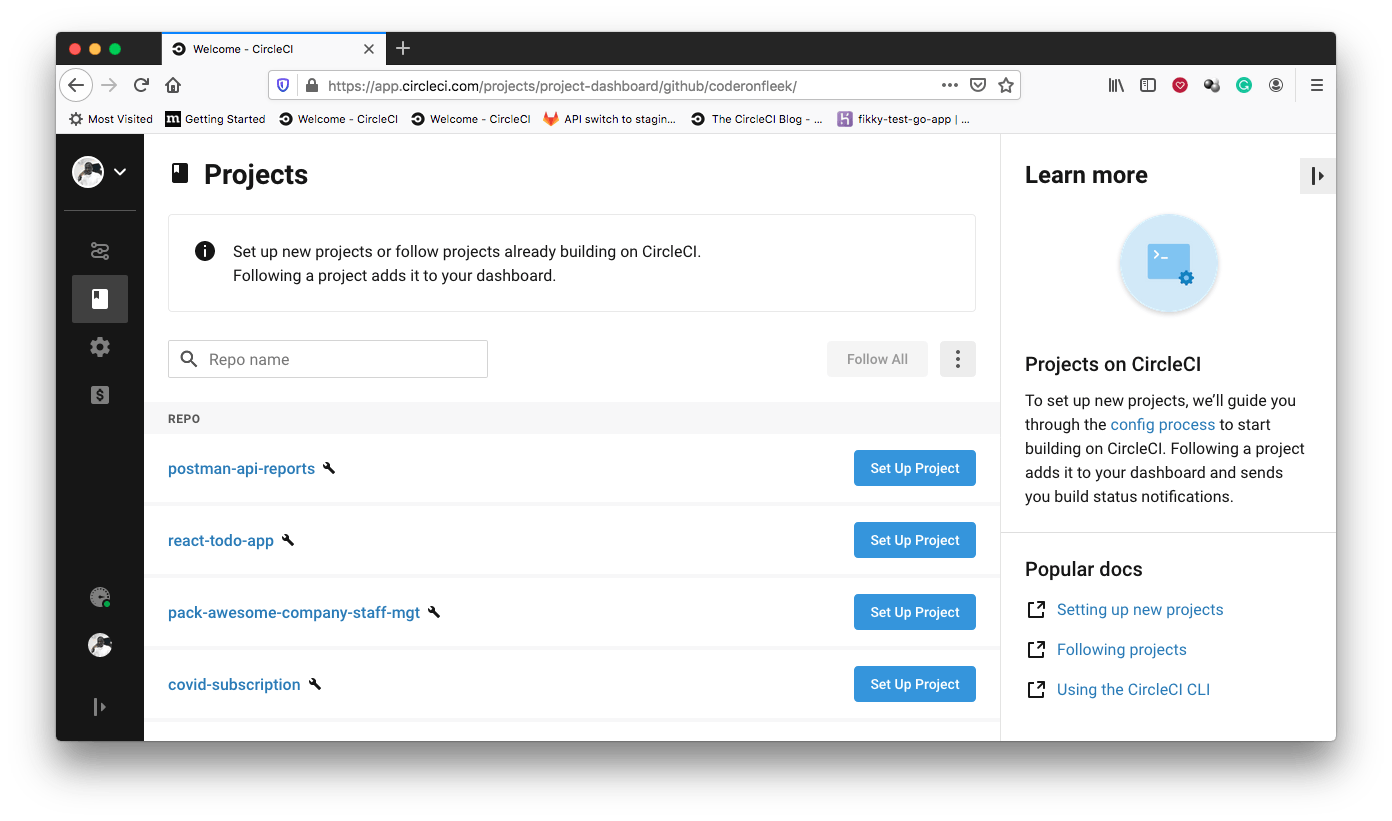 Add Project - CircleCI