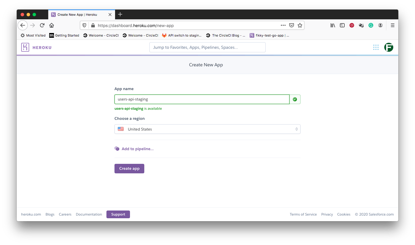 Staging App - Heroku