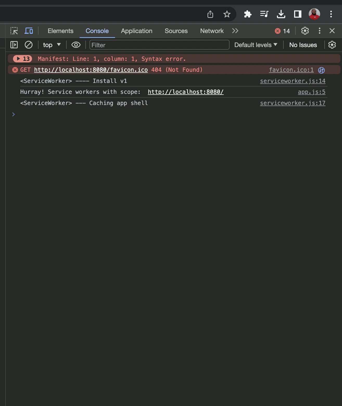 Service Worker Installation