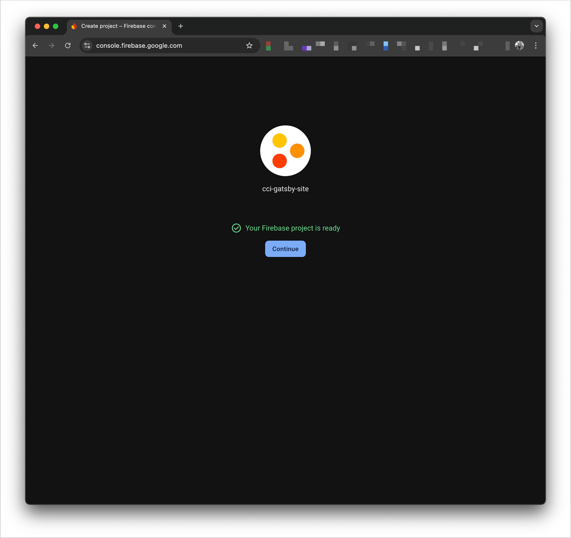 Create Firebase project