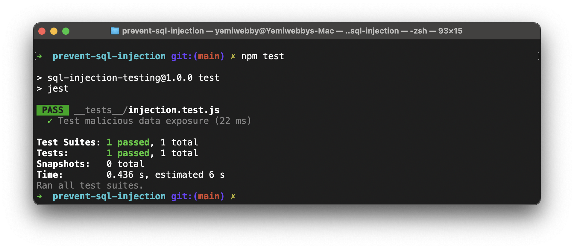 Test Passed - CLI