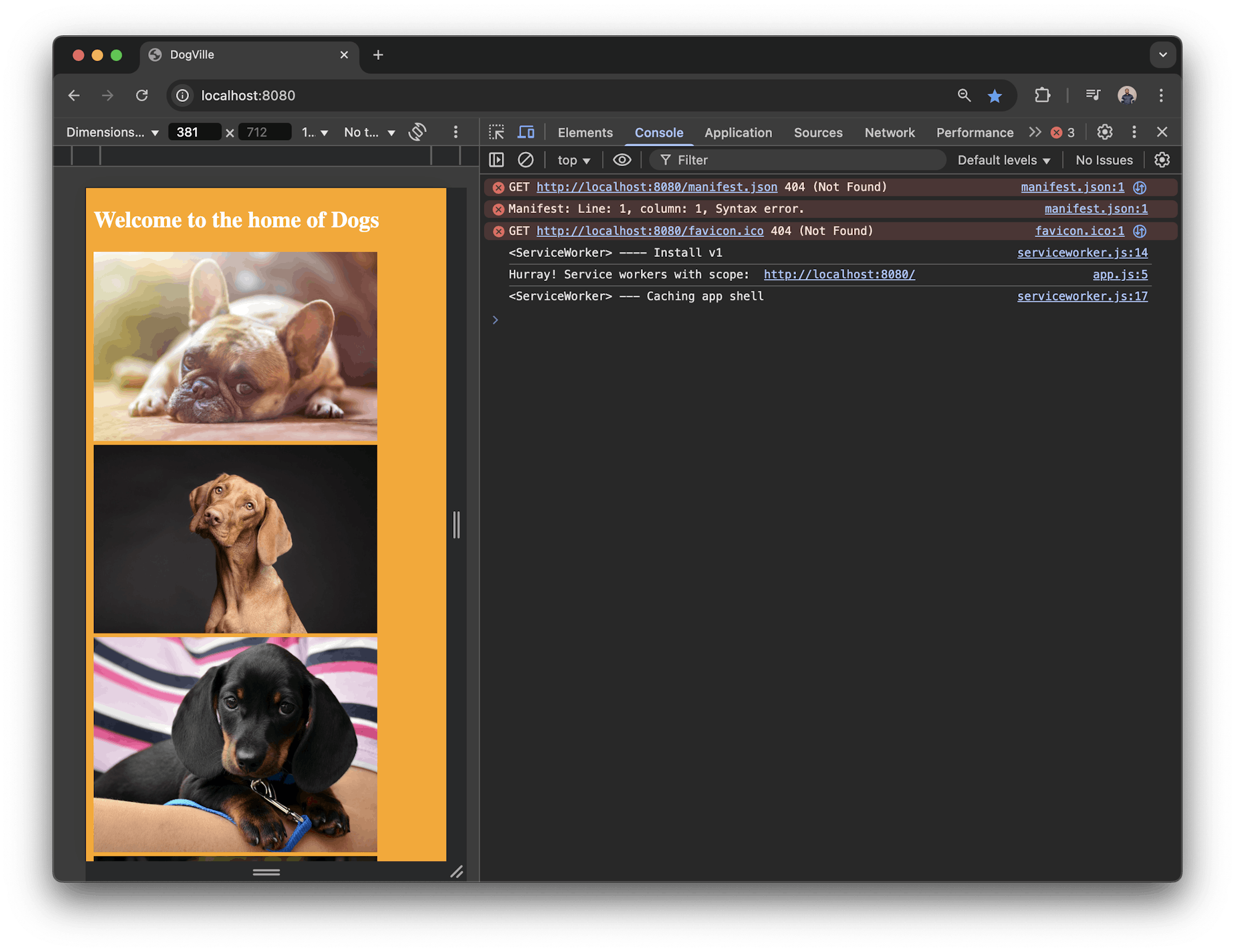 Service Worker Installation