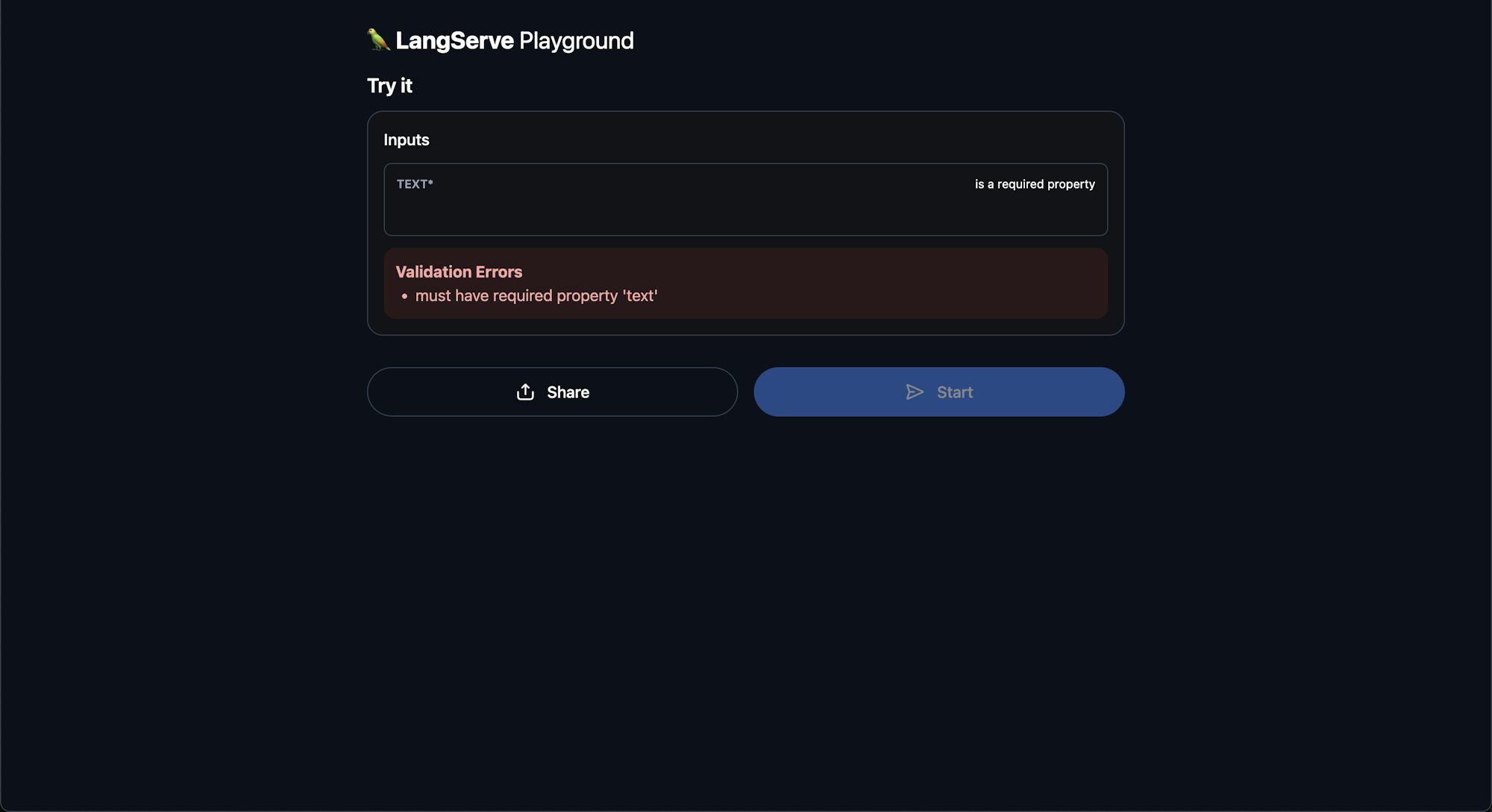 Langserve playground