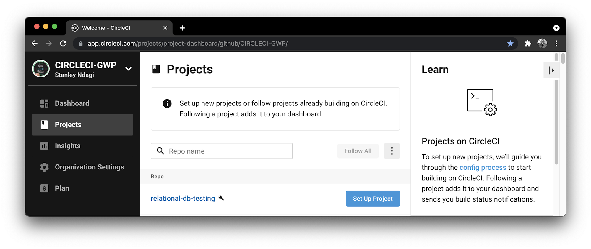 Add Project - CircleCI