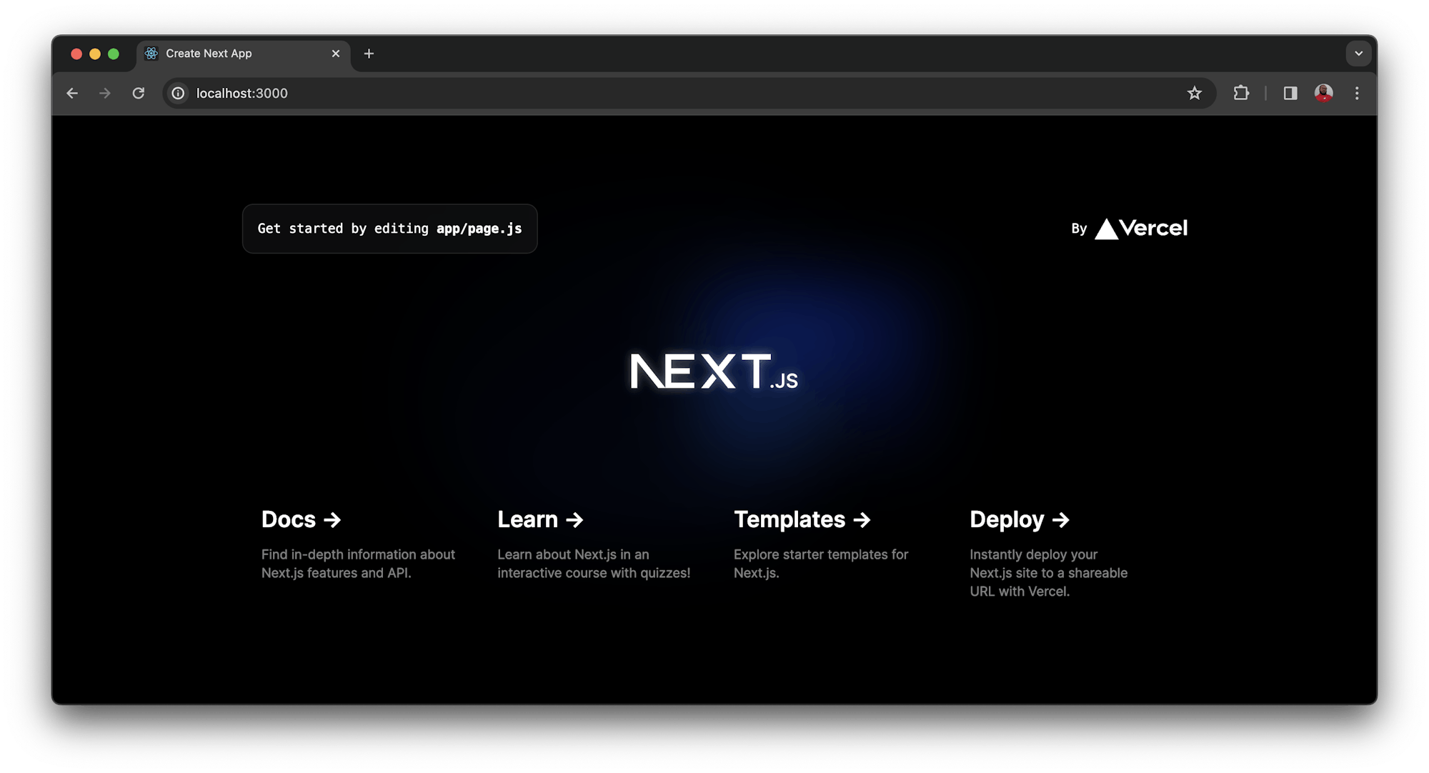New app (local) - Next.js
