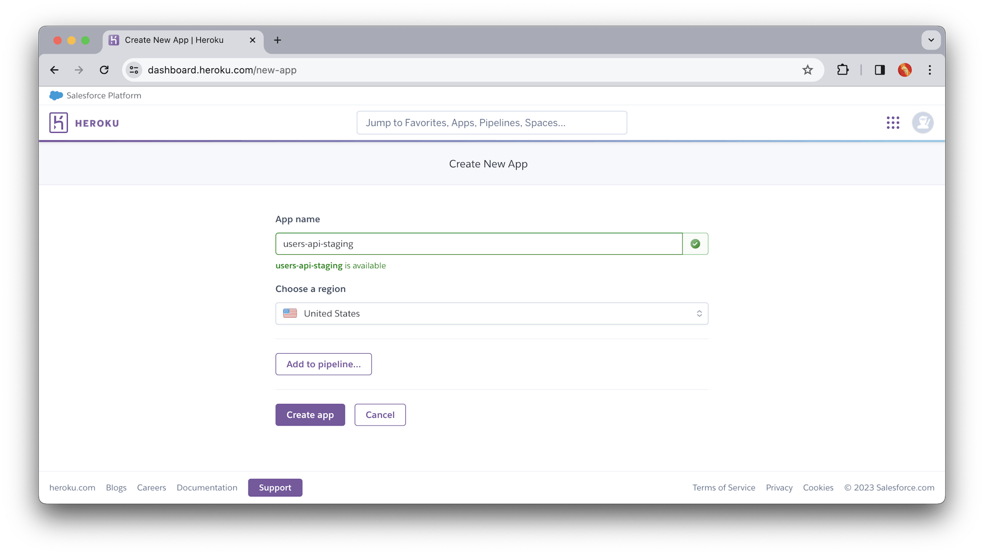 Staging App - Heroku