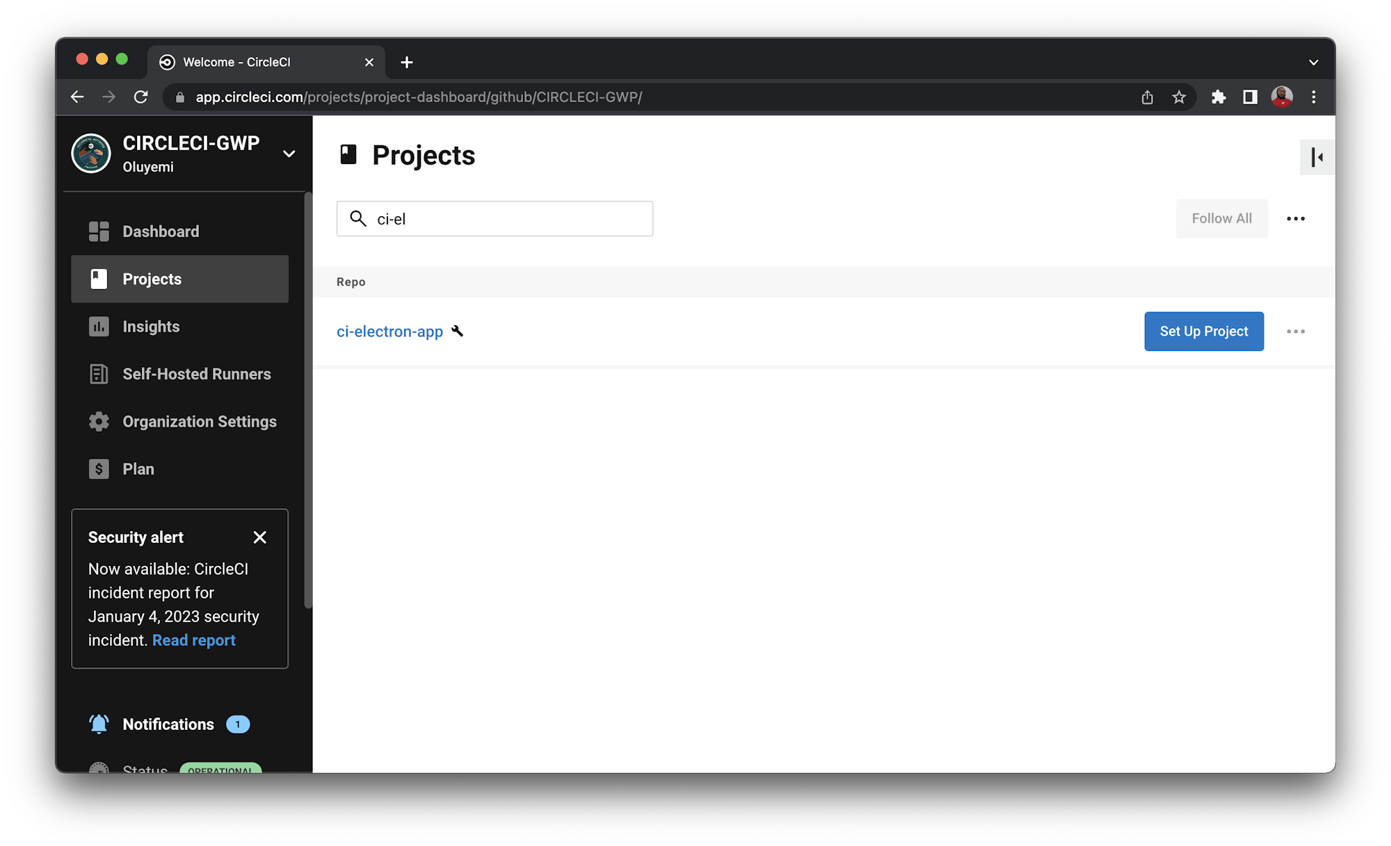Add Project - CircleCI