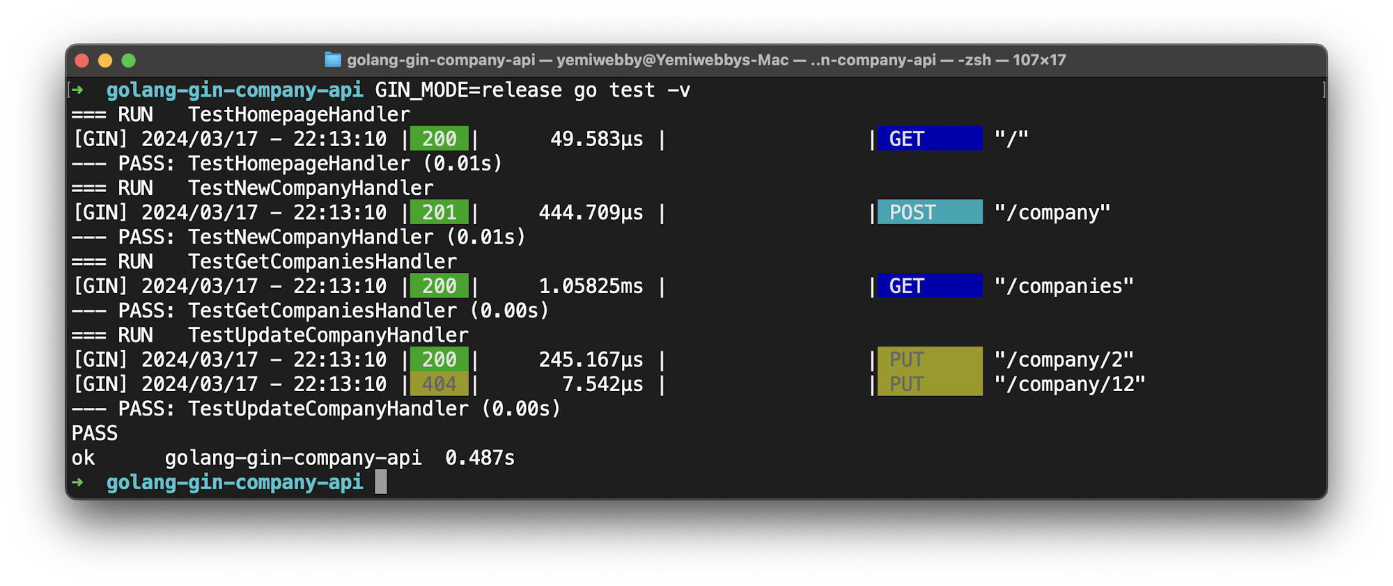 Automate testing for Golang Gingonic RESTful APIs CircleCI Automate testing for Golang Gingonic RESTful APIs CircleCI
