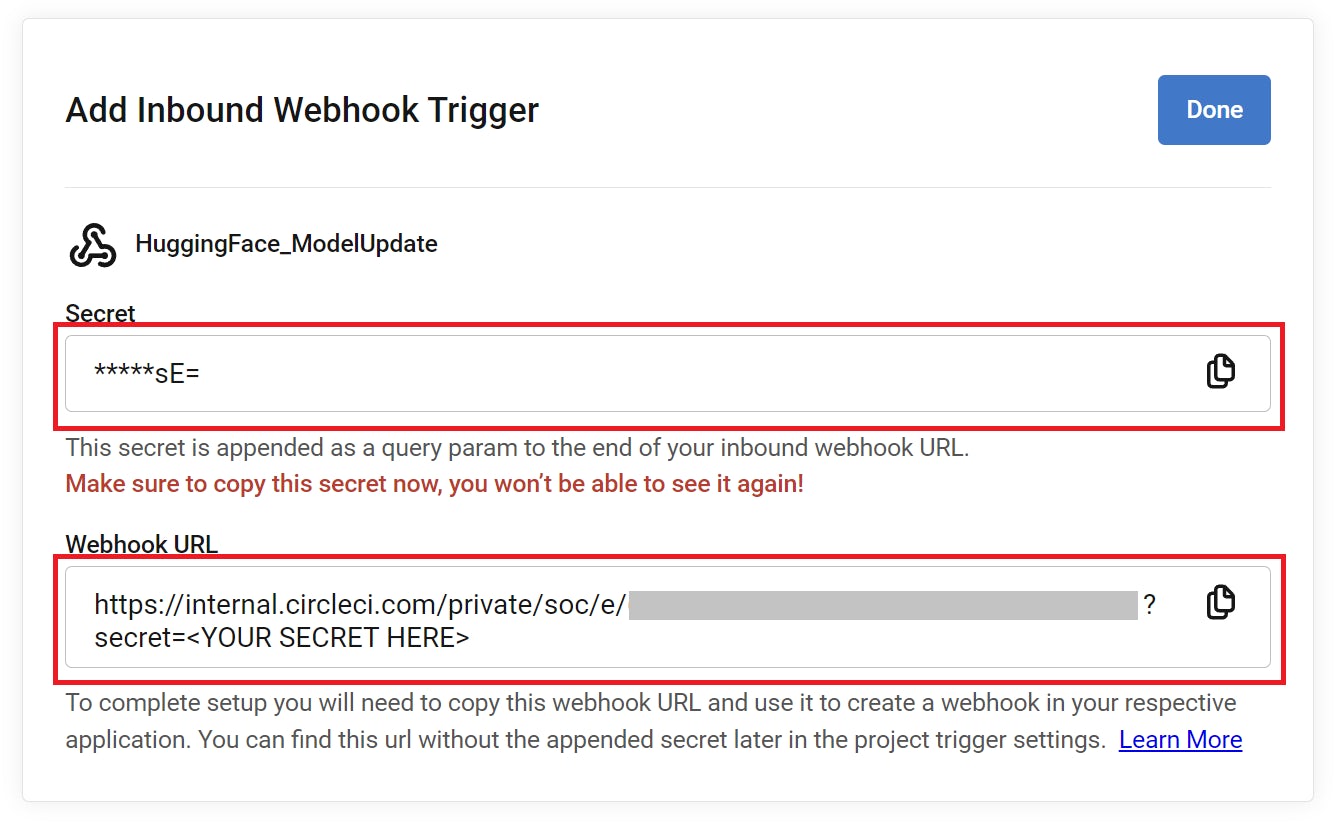CircleCI: Webhook URL