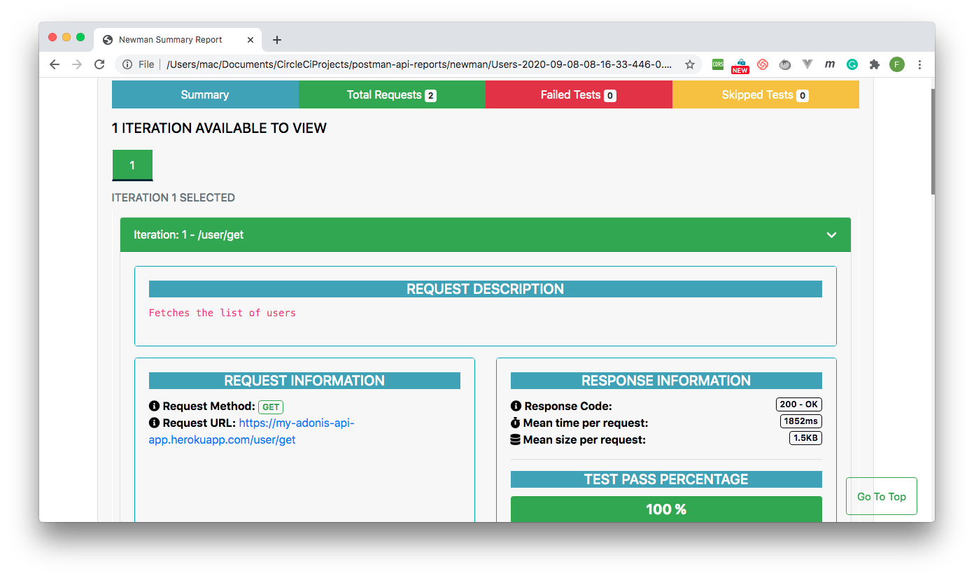 Test Results 3 - Reports