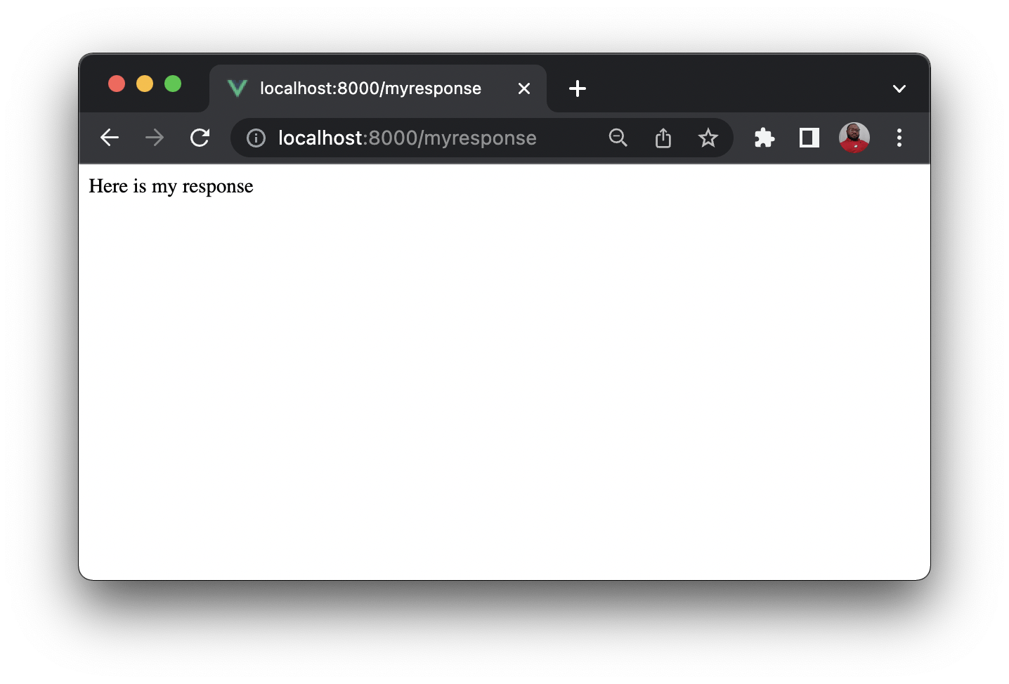 Laravel App Response Page