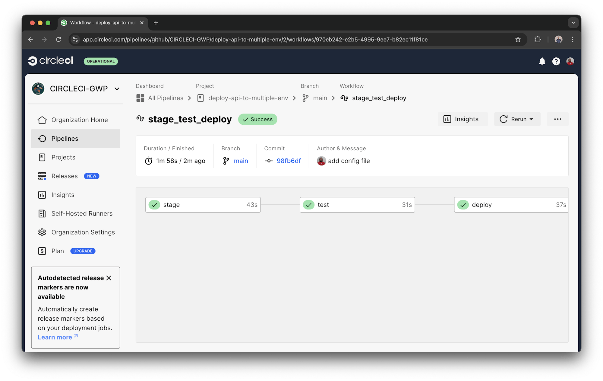 Workflow complete - CircleCI