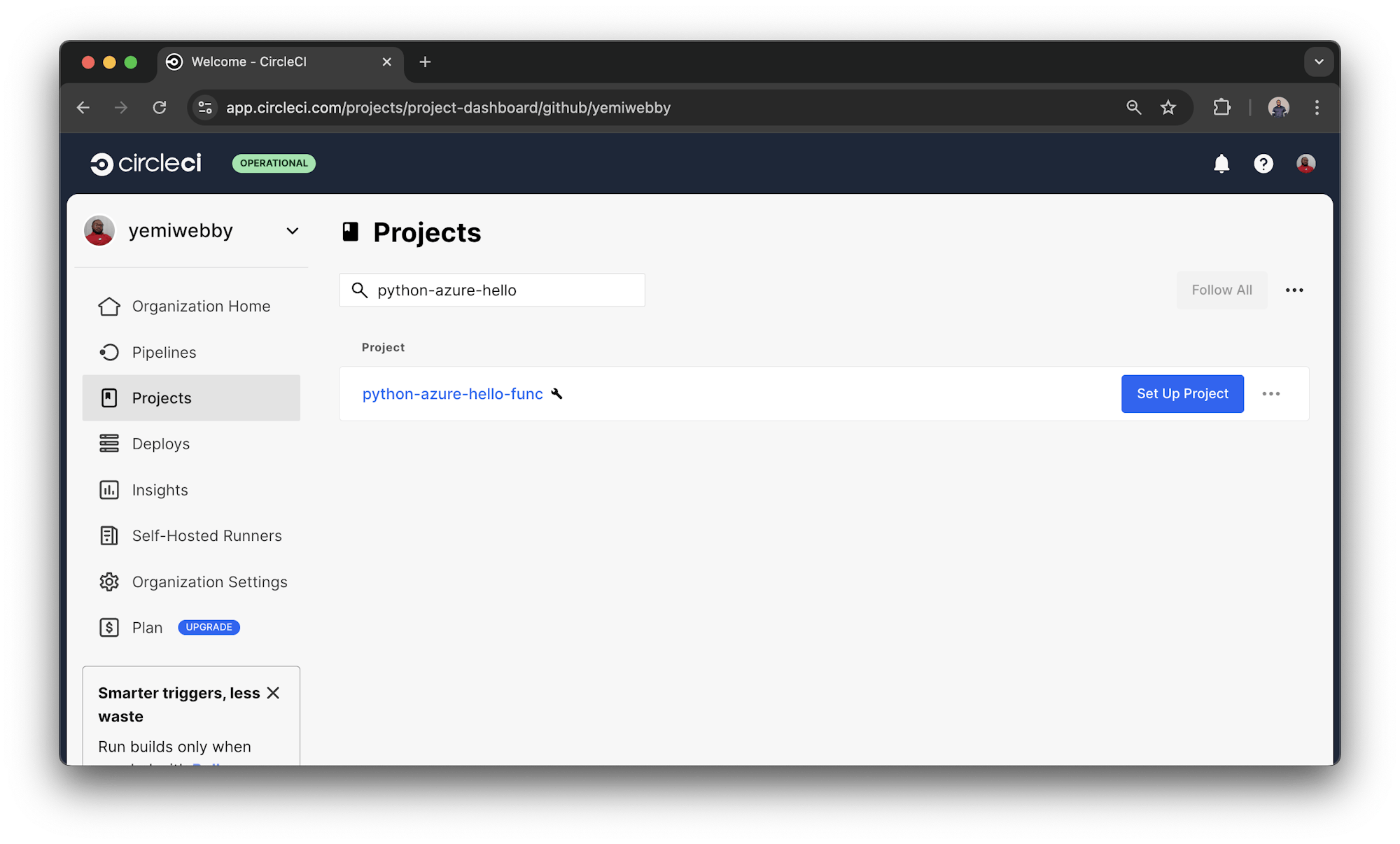 CircleCI project setup