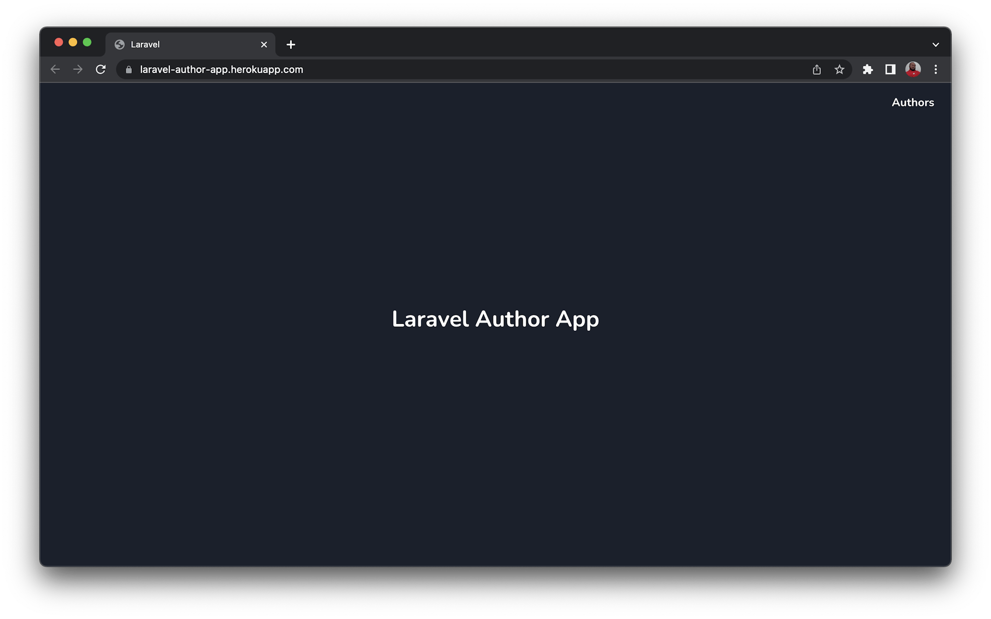 Application live on Heroku