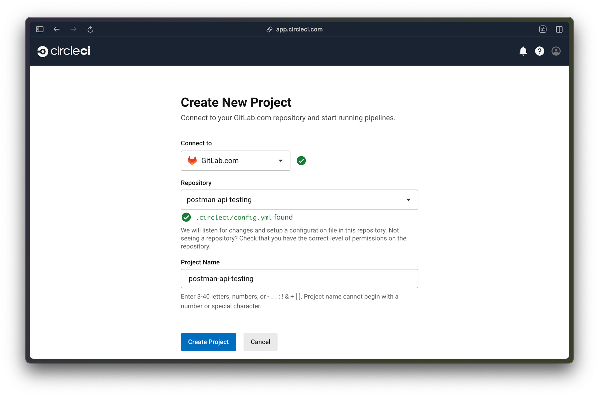 Add project - CircleCI