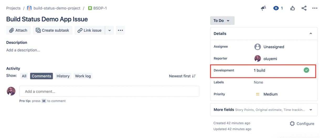 View CircleCI build on Jira