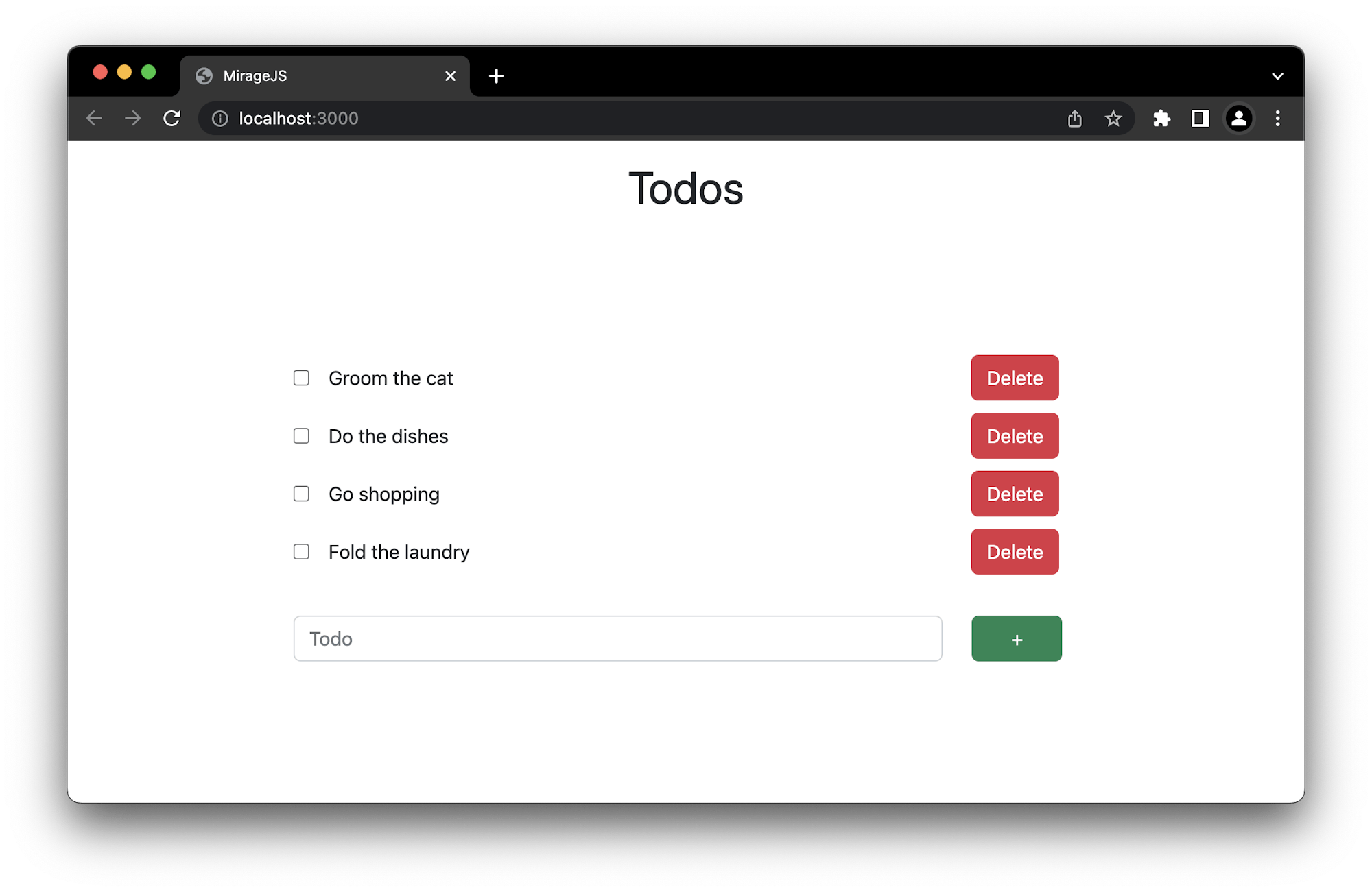 Adding Todo items