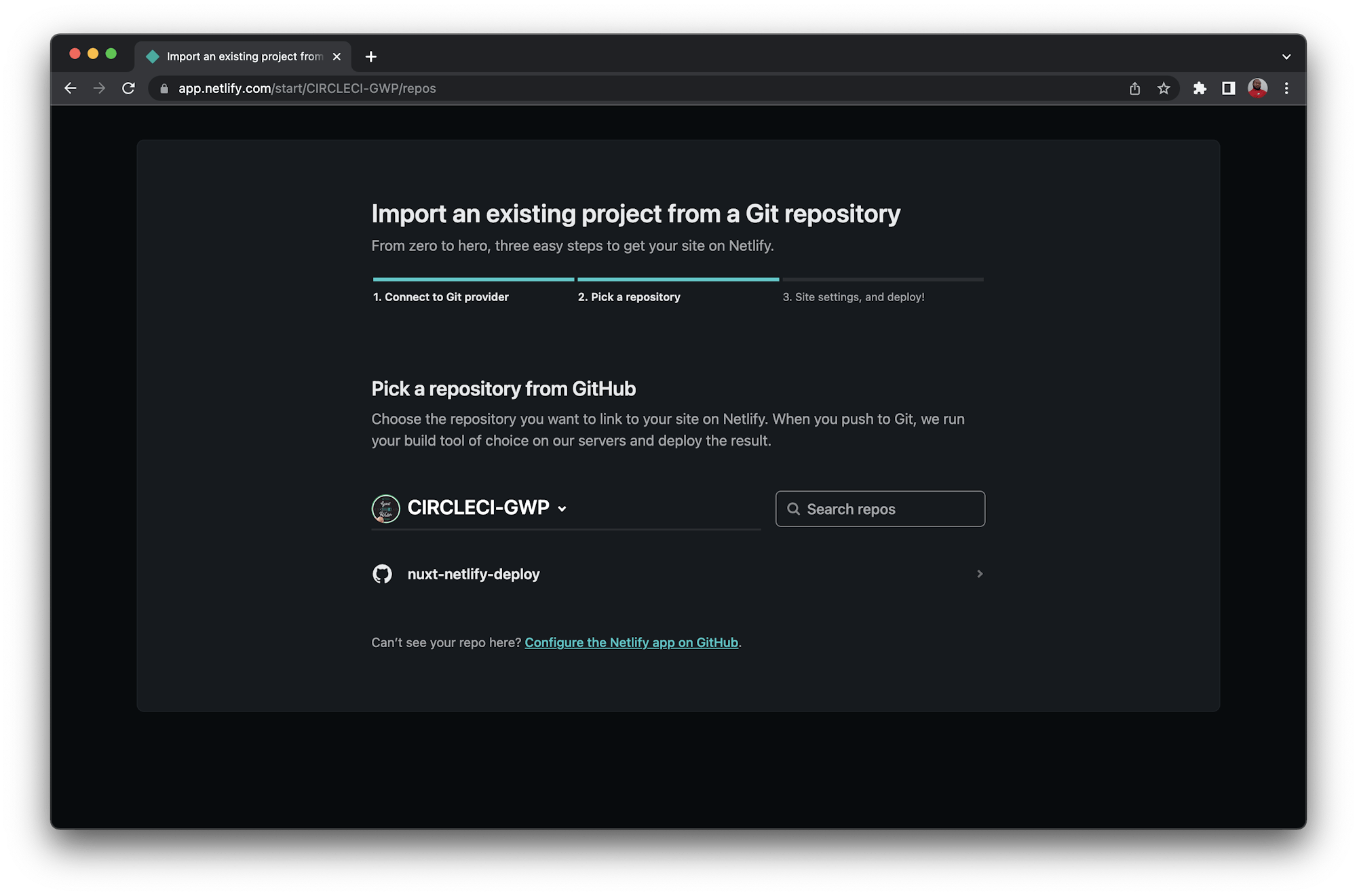 Import GitHub project