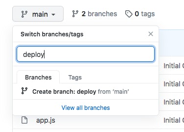 deploy branch - GitHub
