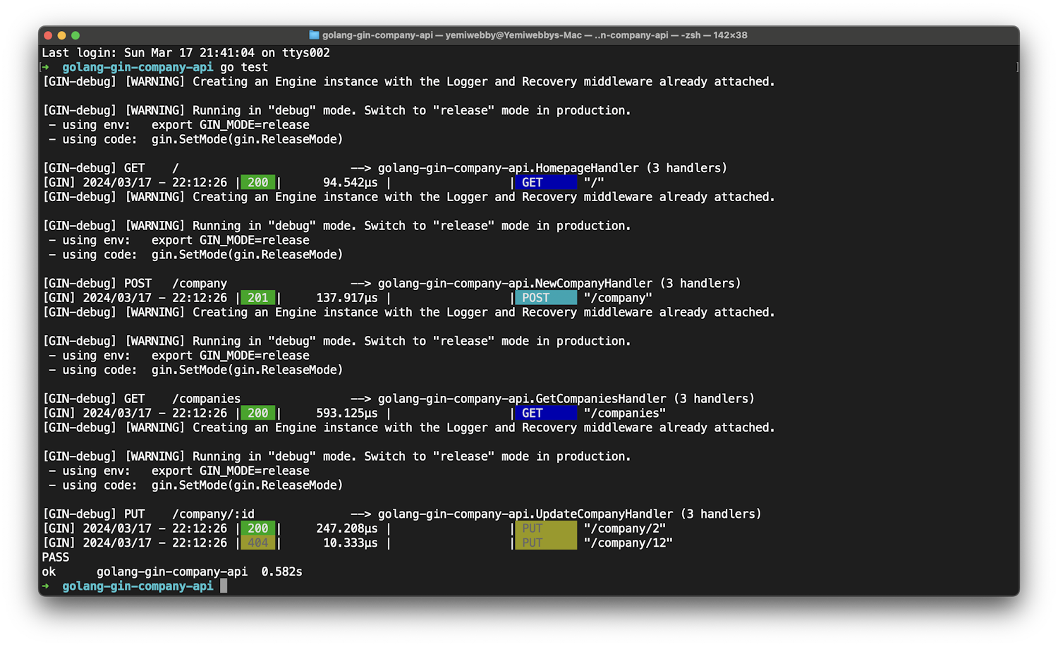 Automate testing for Golang Gingonic RESTful APIs CircleCI Automate testing for Golang Gingonic RESTful APIs CircleCI