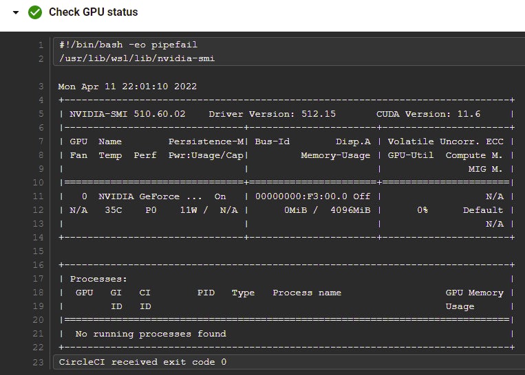 Nvidia-smiの呼び出し結果