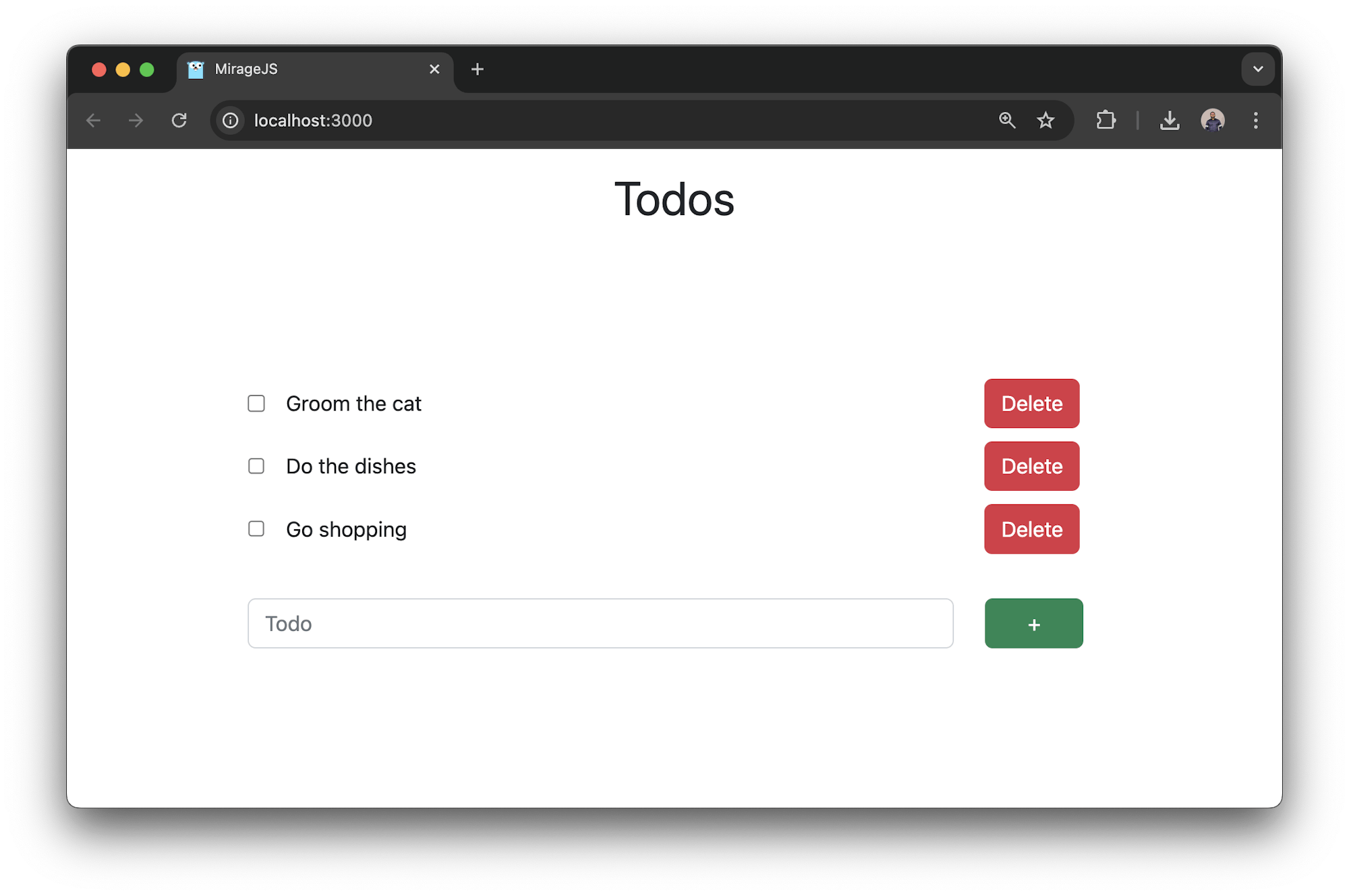 Todo items