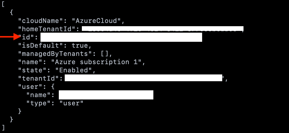 Azure CLI successful login