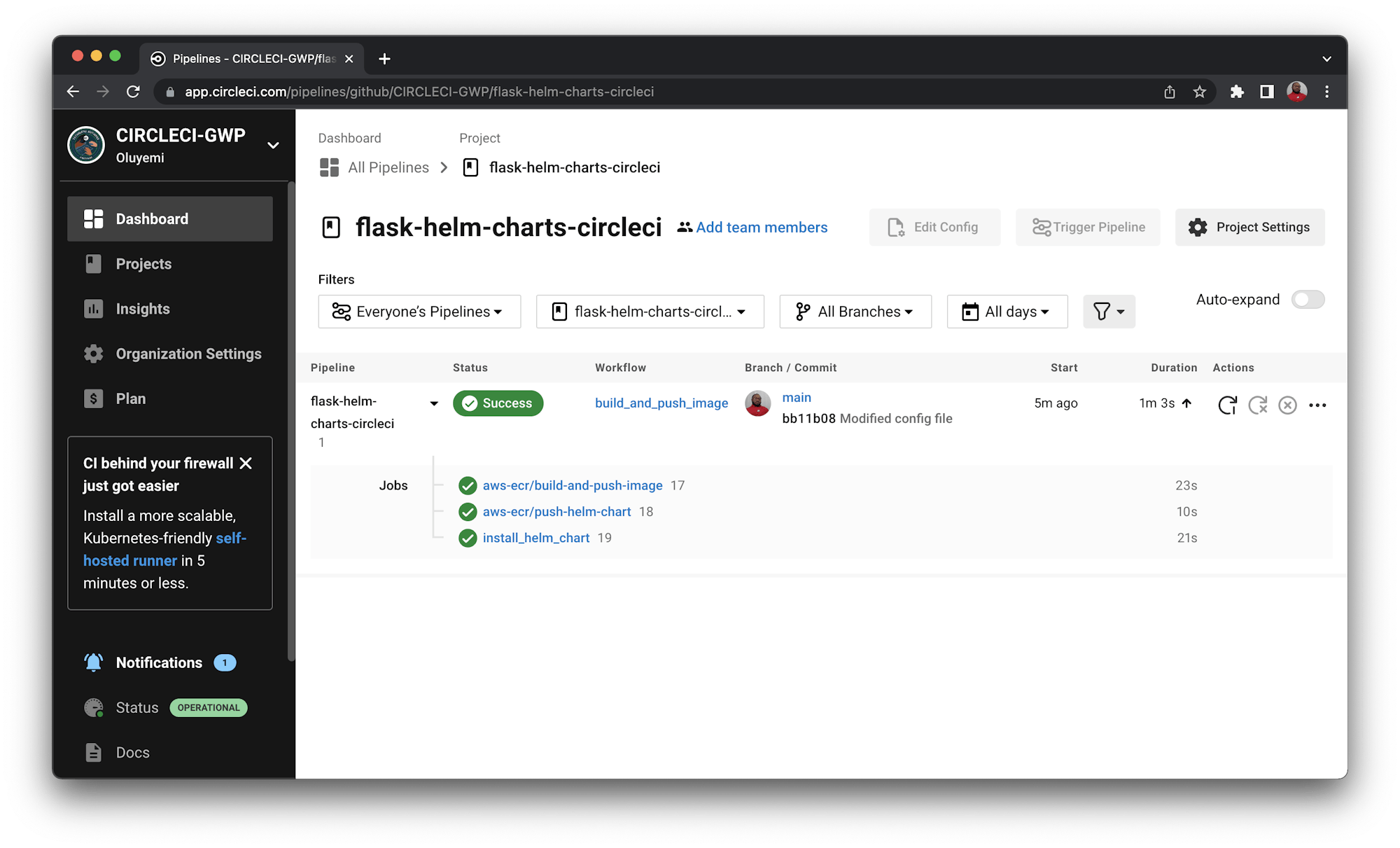 CircleCI pipeline builds successfully