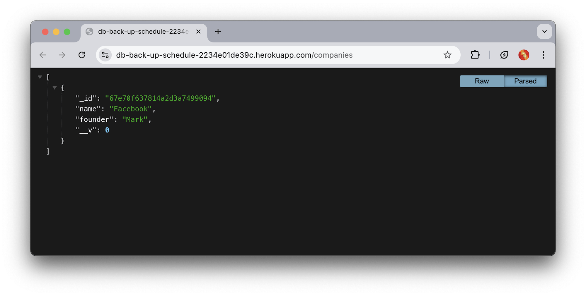 View companies list on Heroku