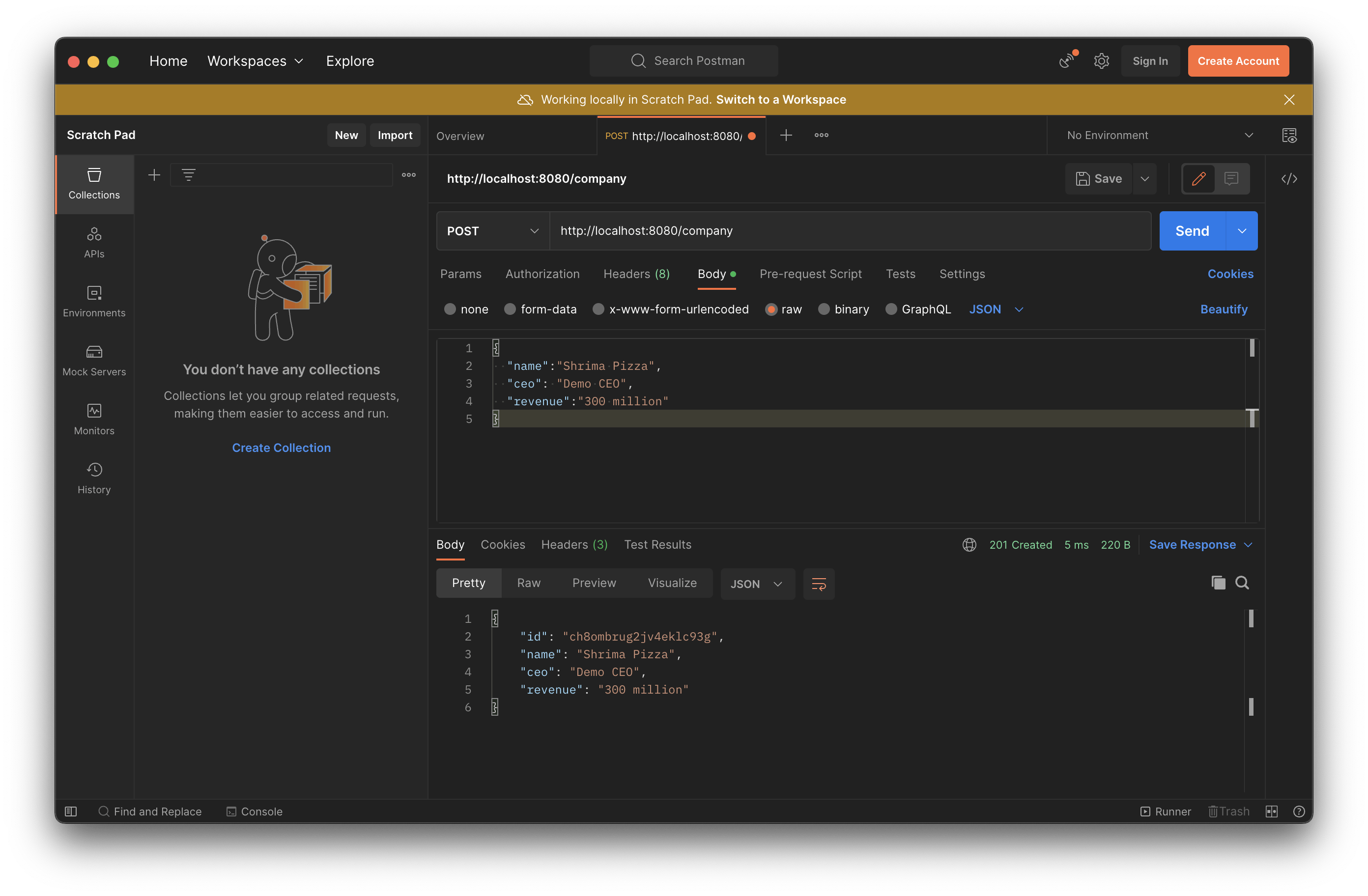 Automate testing for Golang Gingonic RESTful APIs CircleCI