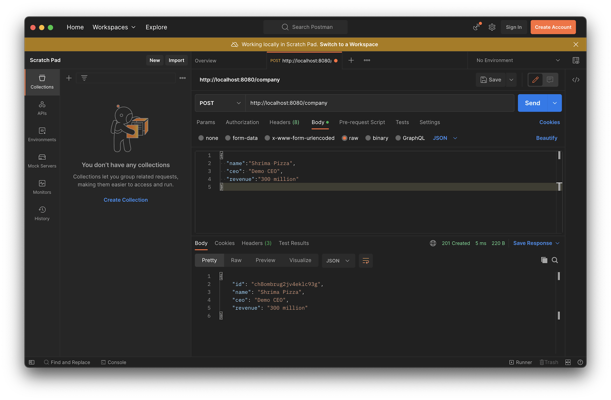 Create a new company