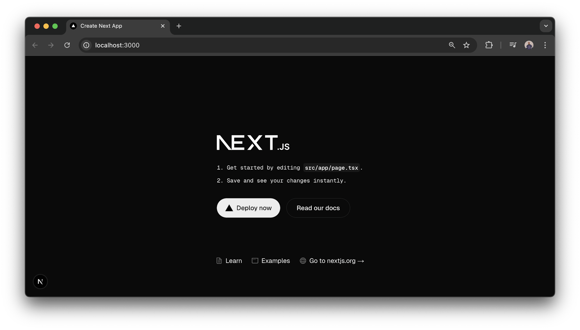 Next.js development server