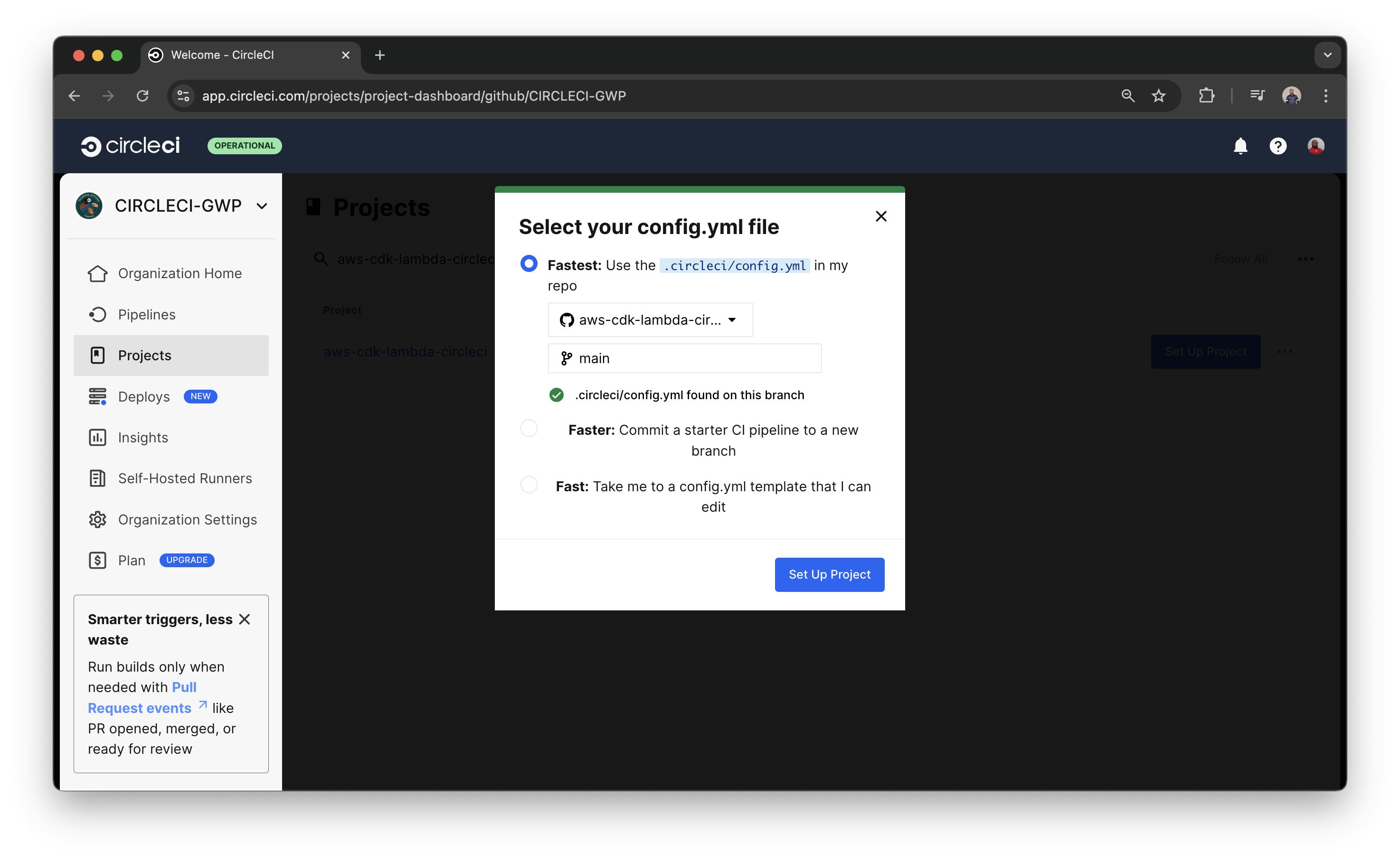 Automate AWS Lambda function deployments to AWS CDK | CircleCI