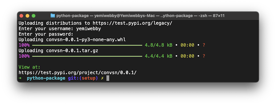 Publishing a Python package | CircleCI