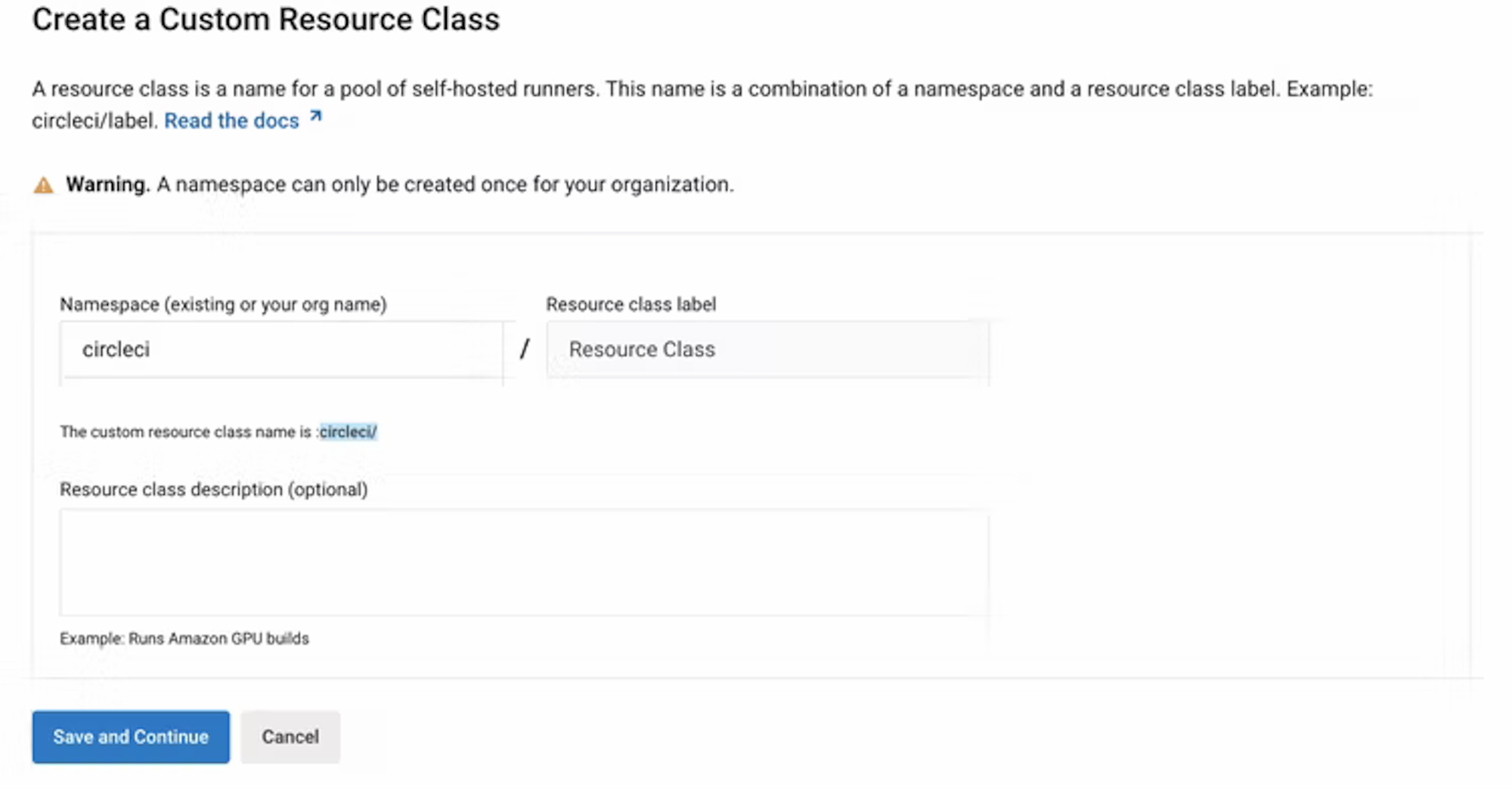 Create custom resource class