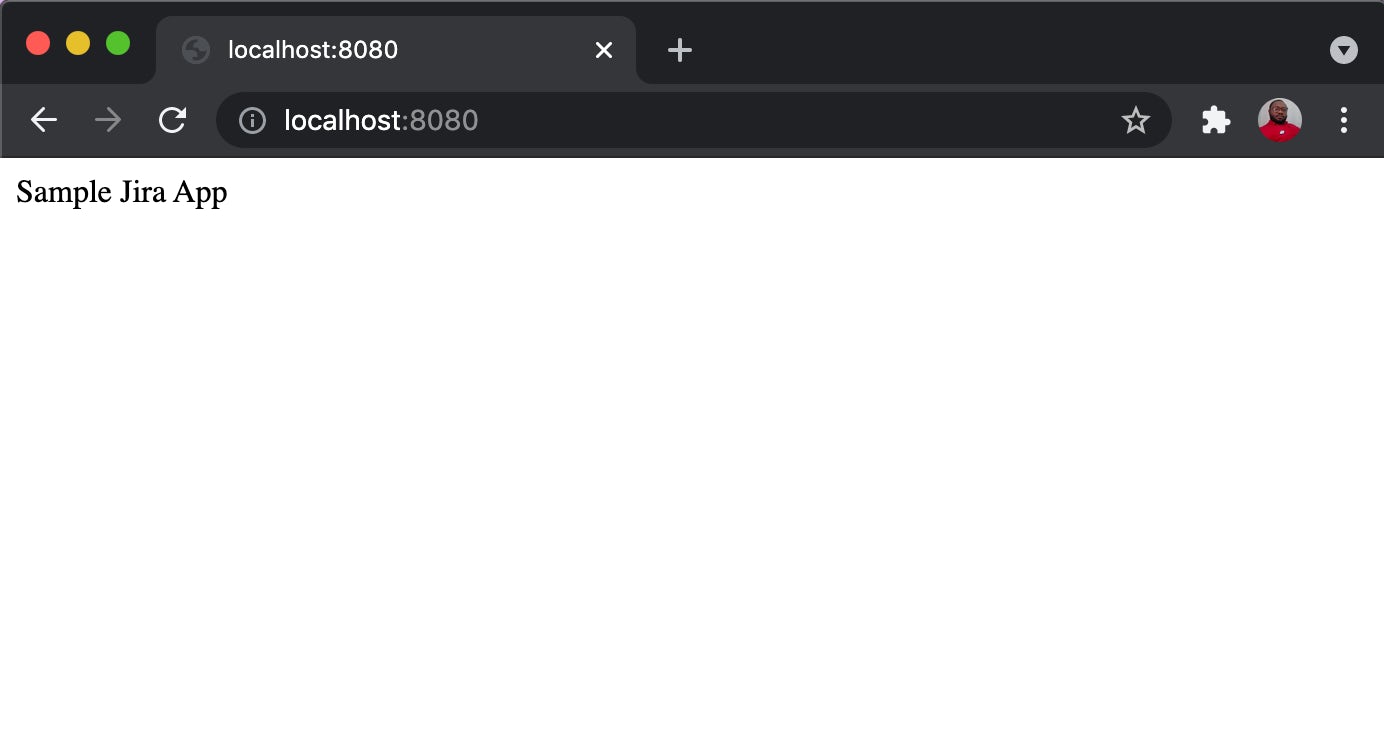 Node application message