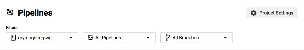プロジェクトの設定画面