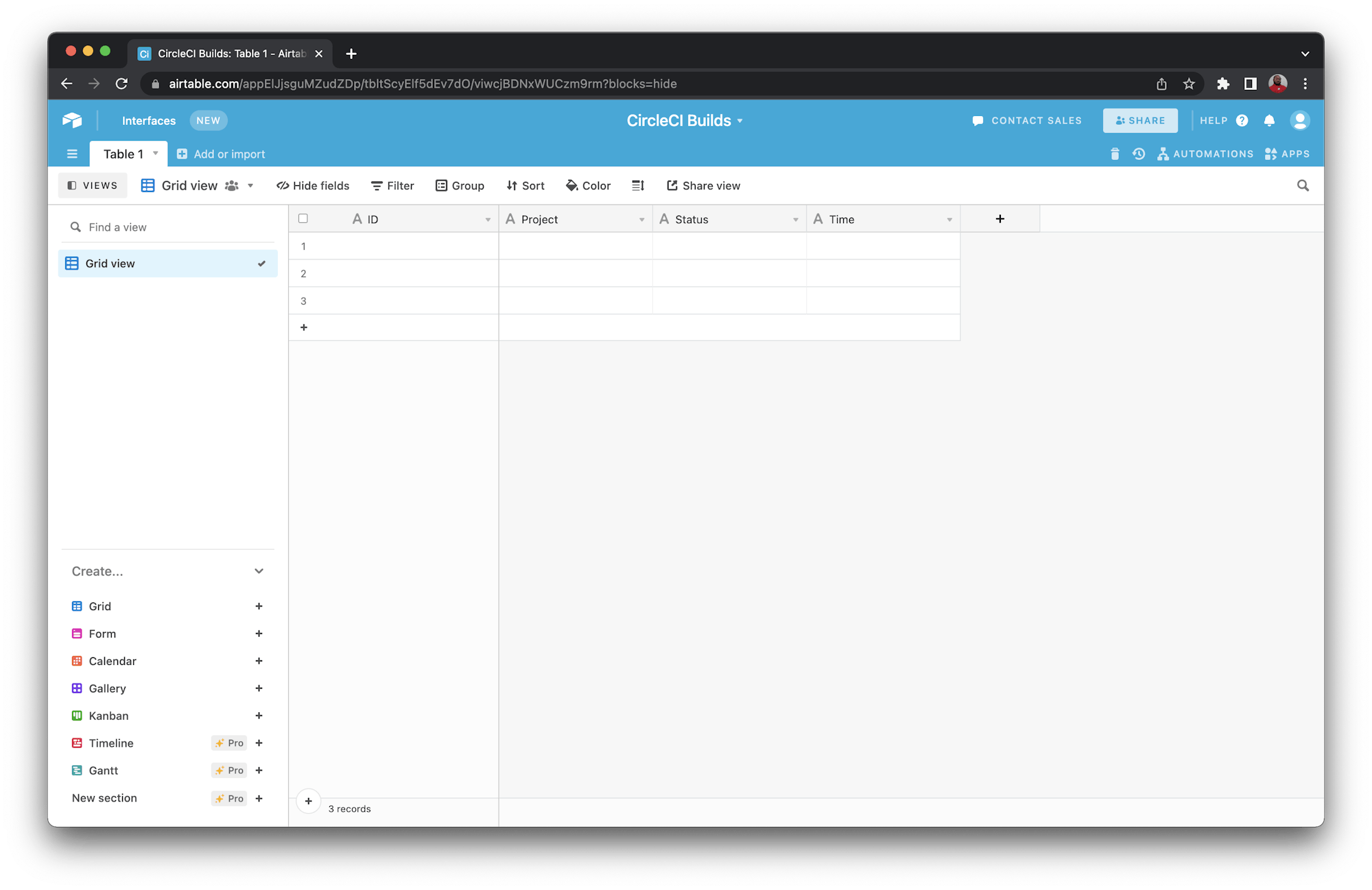 Configure Table - Airtable
